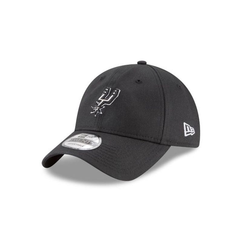 NBA San Antonio Spurs Waxed Canvas 9Twenty Adjustable (SRJ9944) - Black New Era Caps